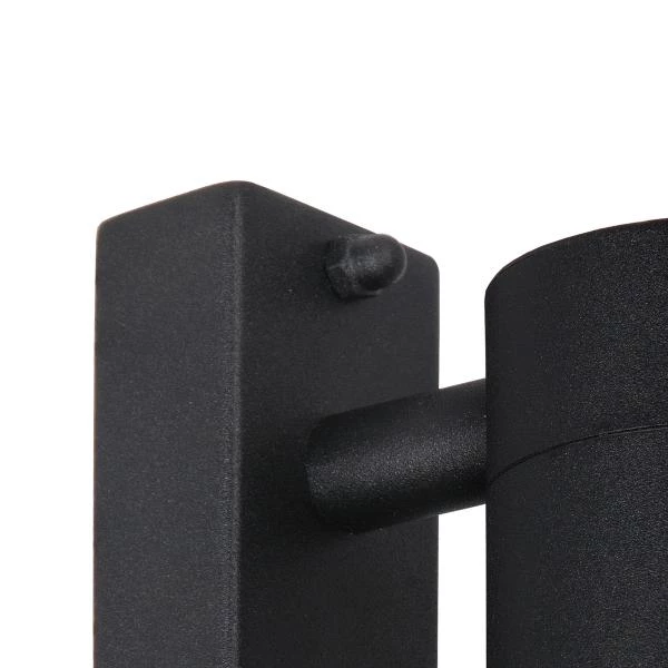 Lucide ARNE-LED - Foco de pared / Lámpara de pared Dentro/Fuera - Ø 6,3 cm - LED - GU10 - 1x5W 2700K - IP44 - Negro - detalle 2